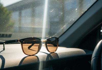 Dlaczego nie wolno kłaść okularów na desce w samochodzie?